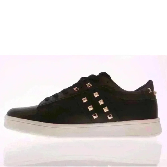 NEW NIB Truffle Collection by Nasty Gal Women's Ava Black Stud Detail Trainer - Picture 2 of 7